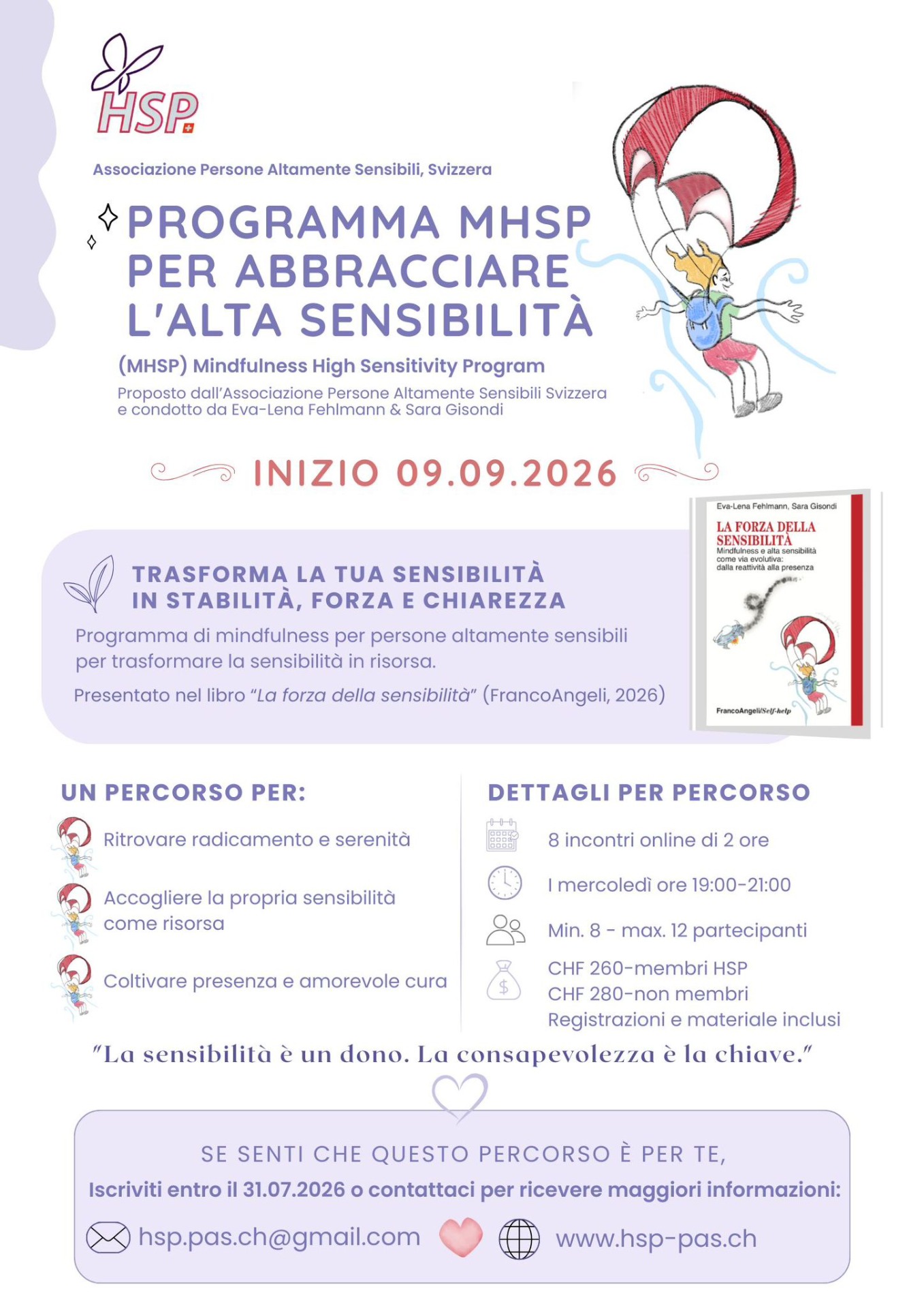 Locandina del programma MHSP per abbraccia